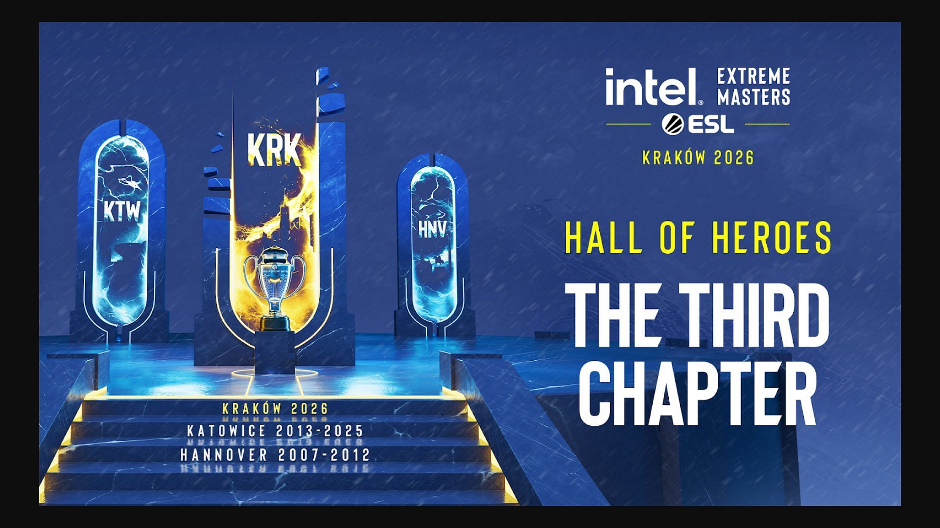 Intel Extreme Masters Krakow 2026 announcement banner (Image via ESL FACEIT Group)